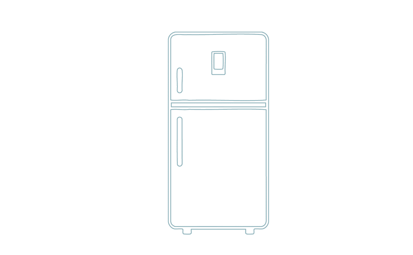 Illustration av ett kylsk&aring;p